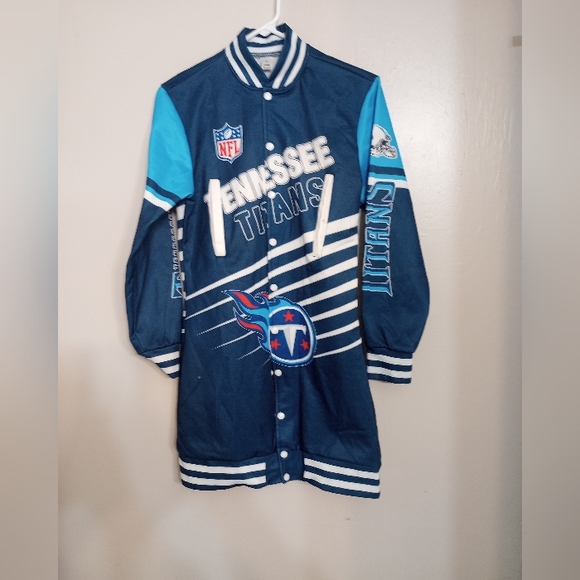 NFL Dresses & Skirts - NFL Tennessee Titans Women's Snap Closure Varsity Jacket Dress
